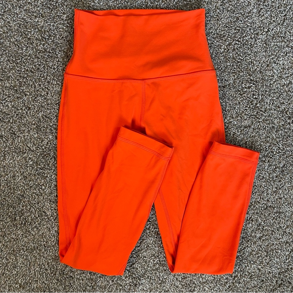 Lululemon Align High Rise Crop 23” Leggings Orange Women’s Size 2 Soft Buttery - Picture 2 of 7